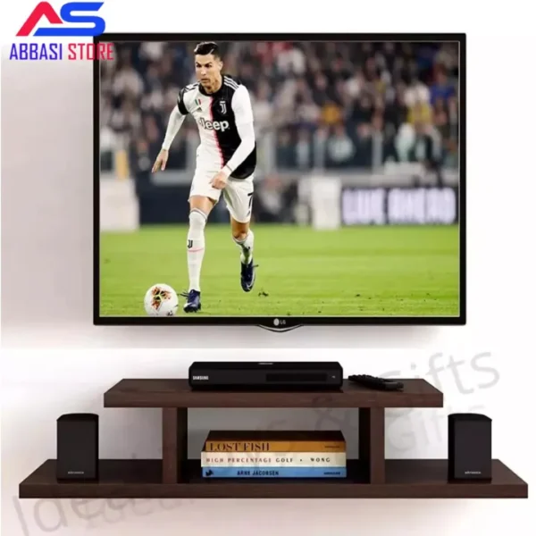 2 Tier Modern Wall Mount Floating Shelf TV Console 40x10x7.5 CM for Cable Boxes/Routers/Remotes/DVD Players/Game Consoles