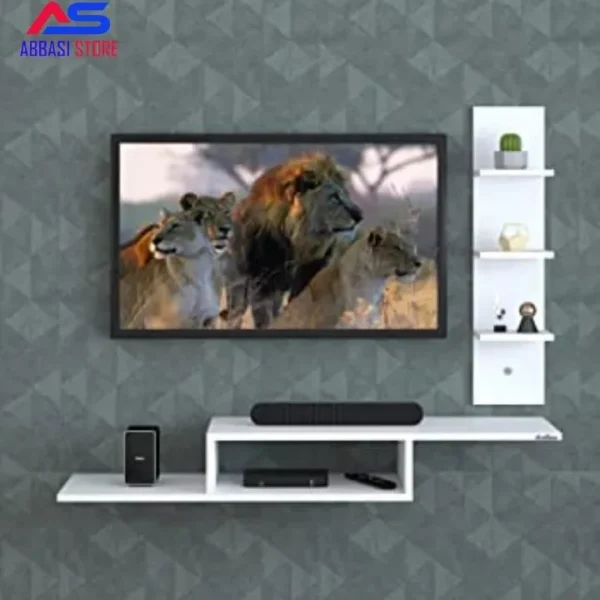2 Tier Modern Wall Mount Floating Shelf TV Console 8x55x20 inch for Cable Boxes/Routers/Remotes/DVD Players/Game Consoles - Image 3