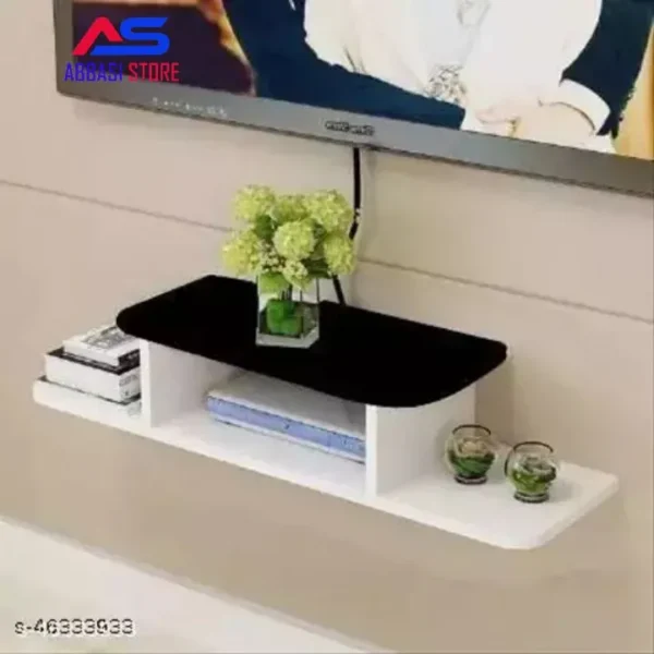 2 Tier Modern Wall Mount Floating Shelf TV Console 40x10x7.5 CM for Cable Boxes/Routers/Remotes/DVD Players/Game Consoles - Image 3