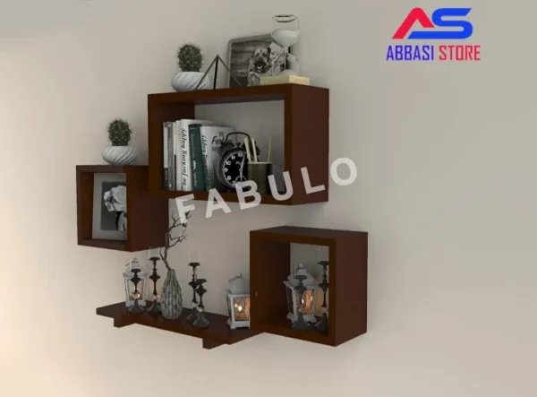 set of 4 Wall Decoration shelves red +white - Image 3