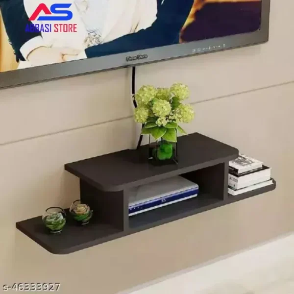 2 Tier Modern Wall Mount Floating Shelf TV Console 40x10x7.5 CM for Cable Boxes/Routers/Remotes/DVD Players/Game Consoles - Image 4